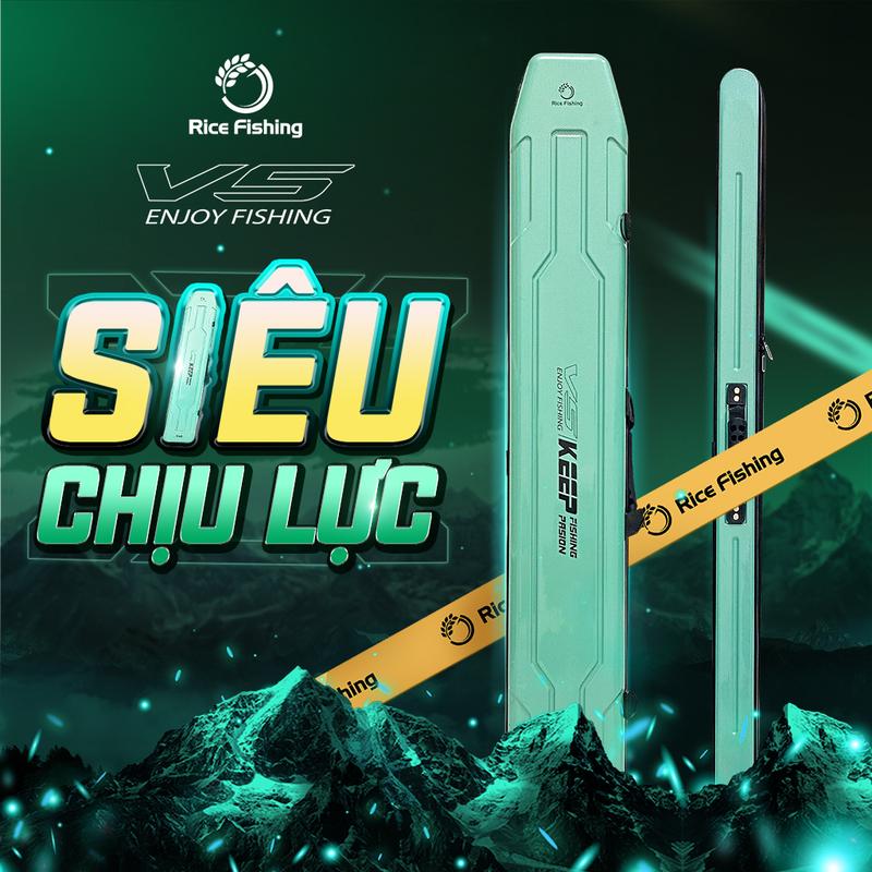 Bao Đựng Cần Câu Rice Fishing nâng cấp ABS + PC dạng bao cứng chống thấm nước câu đơn câu đài TC-22