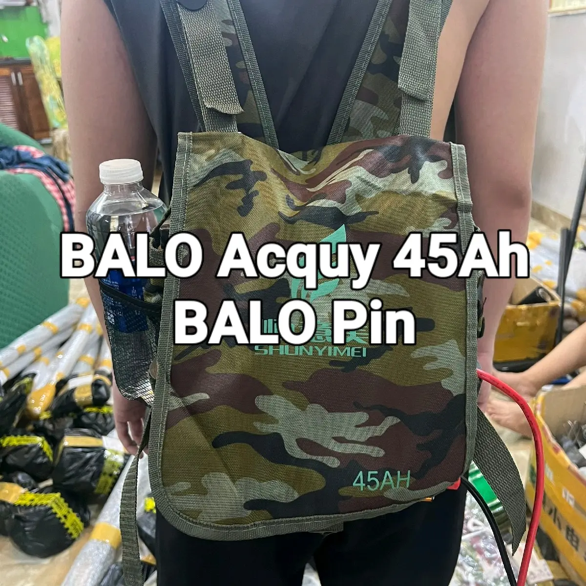 Balo Acquy 45Ah đựng acquy khô và nước ,balo 2 lớp , Balo Pin