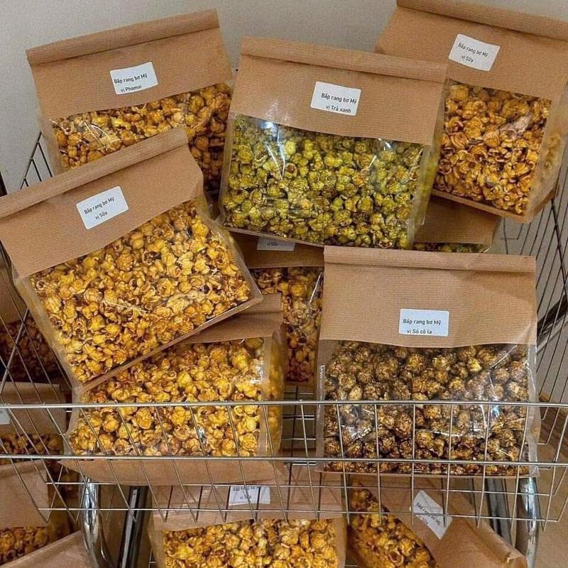 Bỏng Ngô Mỹ Hàng Loại 1 Bắp Rang Bơ Khổng Lồ Caramen Ăn Vặt Hương Su Food