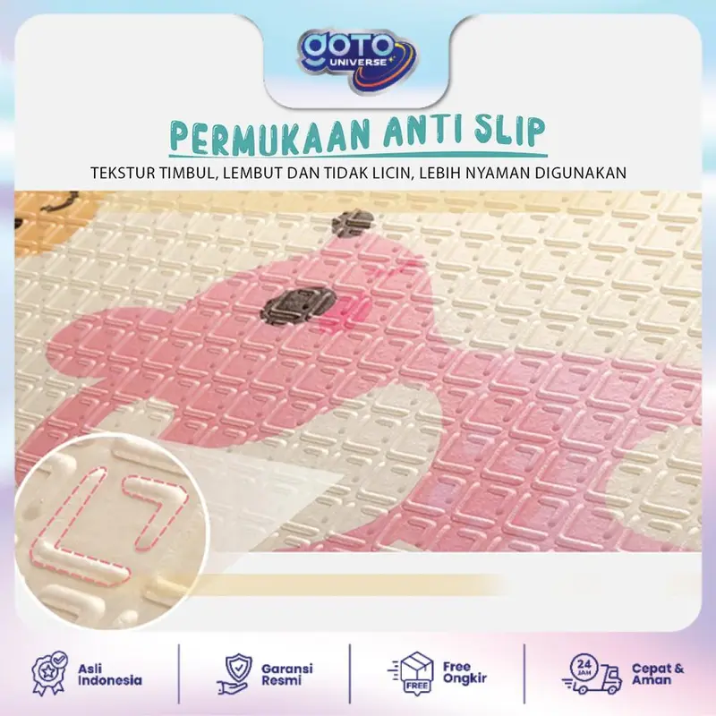 Goto [COD] Shiro Playmate Bayi Matras Lipat Playmat Anak Tebal 180x200 cm 3