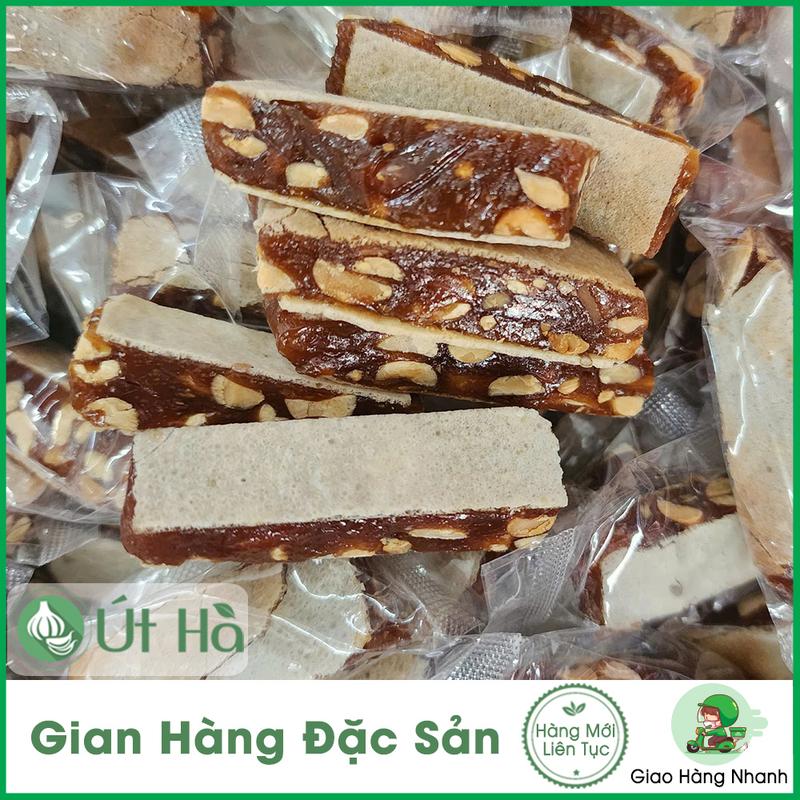  Kẹo Chuối Gừng Đậu Phộng Bánh Tráng - Dạng Thanh Dài Túi Zip 500G - Béo Ngon Ngọt Thơm Hài Hòa - Út Hà Đặc Sản 