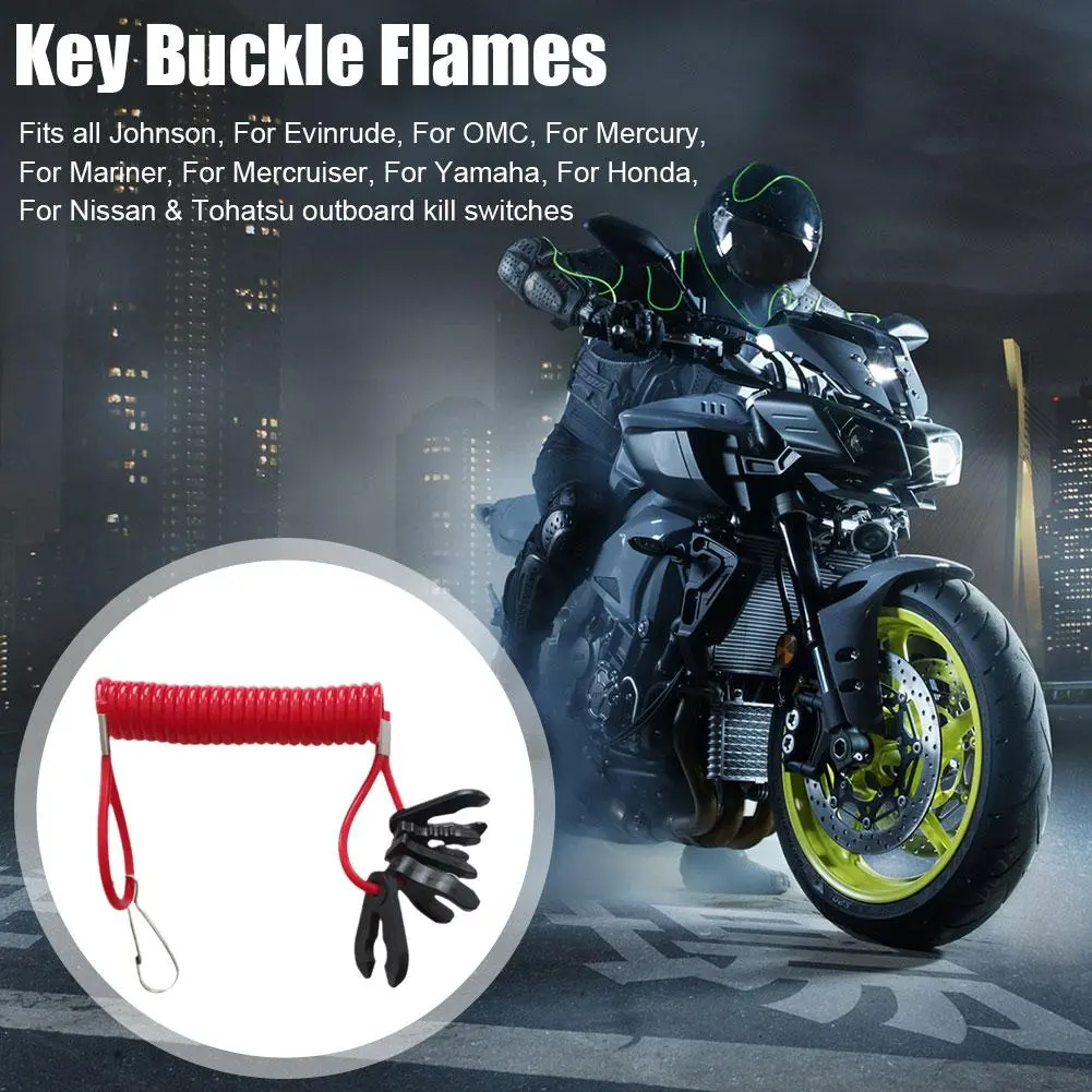 Keychain Type Flameout Rope For Yamaha Outboard Flameout Switch Safety Rope Motorboat Emergency Z0Q2