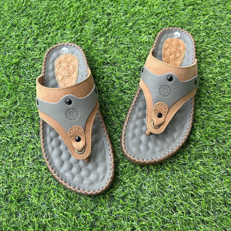 Product Introduction of Dép Da Xỏ Ngón Đế Đúc Siêu Bền Đẹp Nam Sandal Đế Bằng DéP vừa hạt dep nam 7