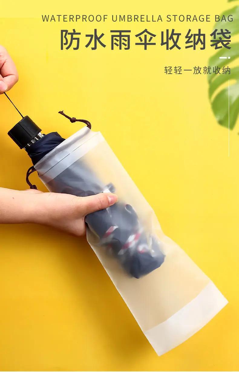 Product Introduction of Penyimpanan Payung Boleh Dilipat, Beg Kalis Air, Beg Bawa Basah, Penutup Payung Boleh Digunakan Semula, Sesuai untuk Perjalanan, Poket Serut Lutsinar Supplies Kelengkapan Rumah Navy Storage Bags 2