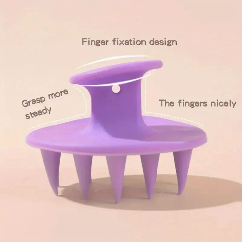 1pc Scalp Hair Massager Shampoo Comb Silicone Shampoo Brush Hair Washing Comb Bath Massage Brush Shower Brush Hair Styling Tools 4
