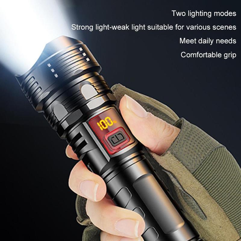 Đèn Pin LED, Zoom Siêu Sáng, Có Thể Sạc Lại, Chống Thấm Nước, Chùm Sáng Cao, Thích Hợp Sử Dụng Ngoài Trời, O3Z8 2