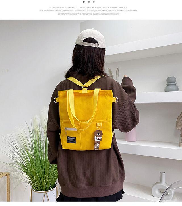 Product Introduction of [In Stock] Shoulder Bag, Handbag, Crossbody, Canvas Material, Fashion, Cute, Campus, Large Capacity 18