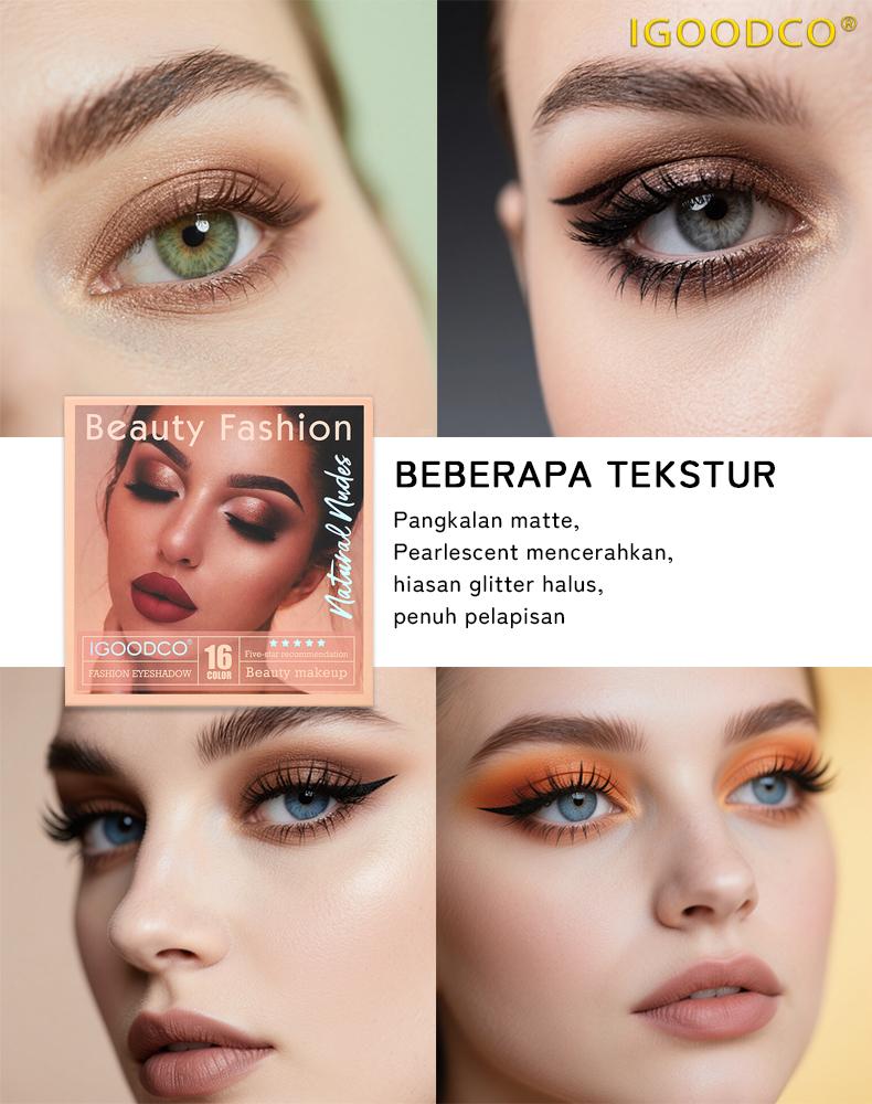 IGOODCO (IG3150A) kecantikan baru portabel matte dan tinggi gloss eyeshadow palet