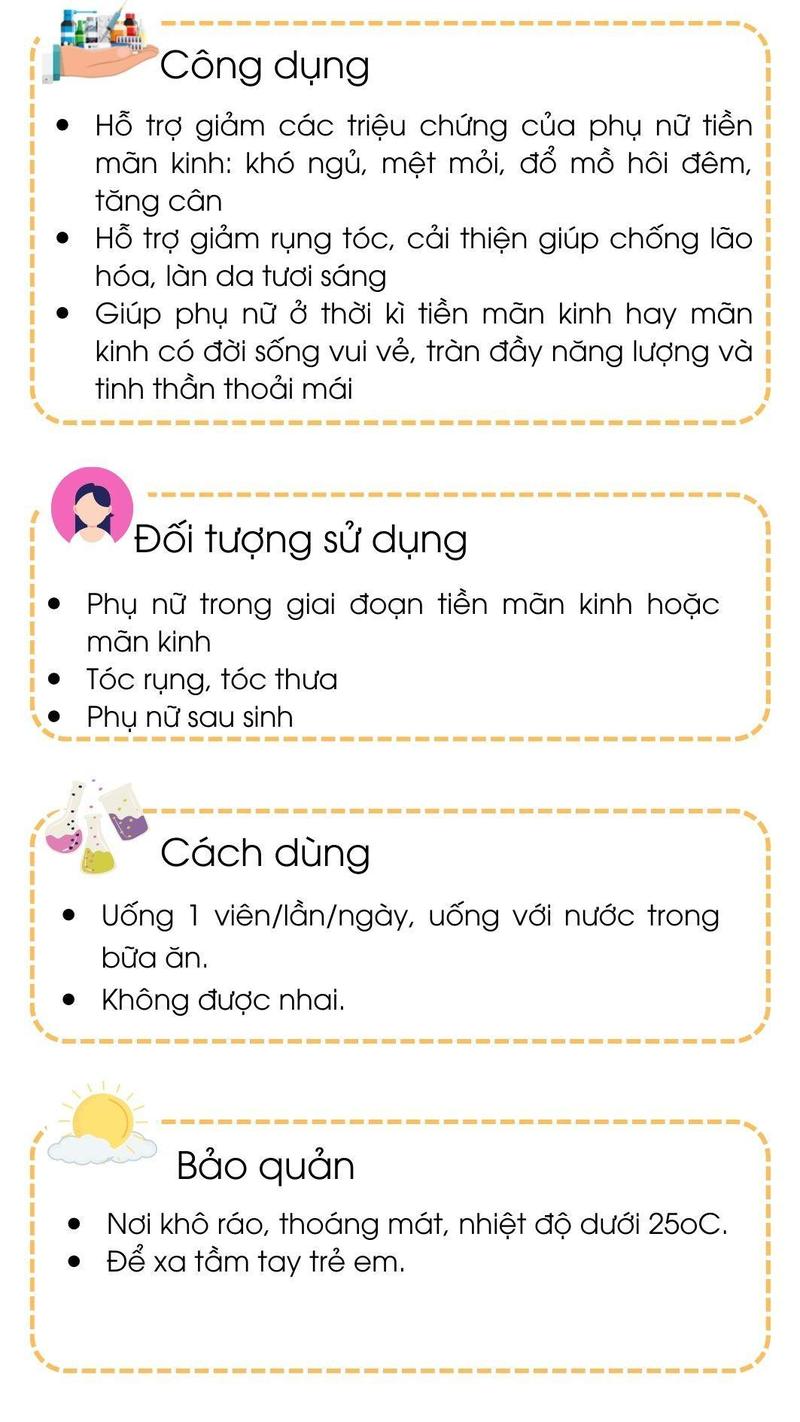 Product Introduction of [DR TRANG] - MANHAE 90 VIÊN - Viên uống hỗ trợ bổ sung nội tiết cho phụ nữ hộp 90 viên - Tặng 1 hộp Vitamin tổng hợp nội địa Đức 100 viên 16
