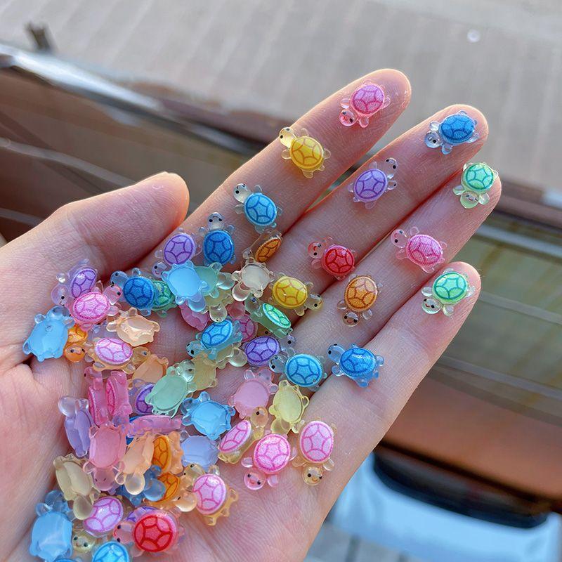 Mô Hình Đồ Chơi Phát Sáng, Thiết Kế Hình Rùa Nhỏ Đầy Màu Sắc Hoạt Hình, Kích Thước Nhỏ, Thích Hợp Để Đồ Trang Trí, Phụ Kiện Tự Làm, Được Bán Chạy Trên Internet, Búp Bê Rùa Diy Túi mù động vật trái cây