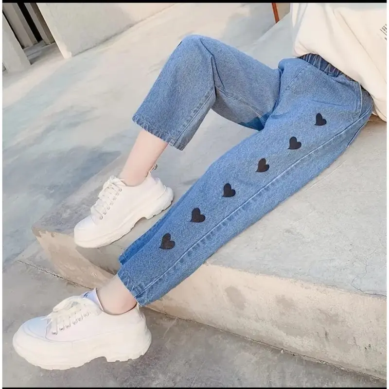 KULOT JEANS ANAK PEREMPUAN BORDIR LOVE 1