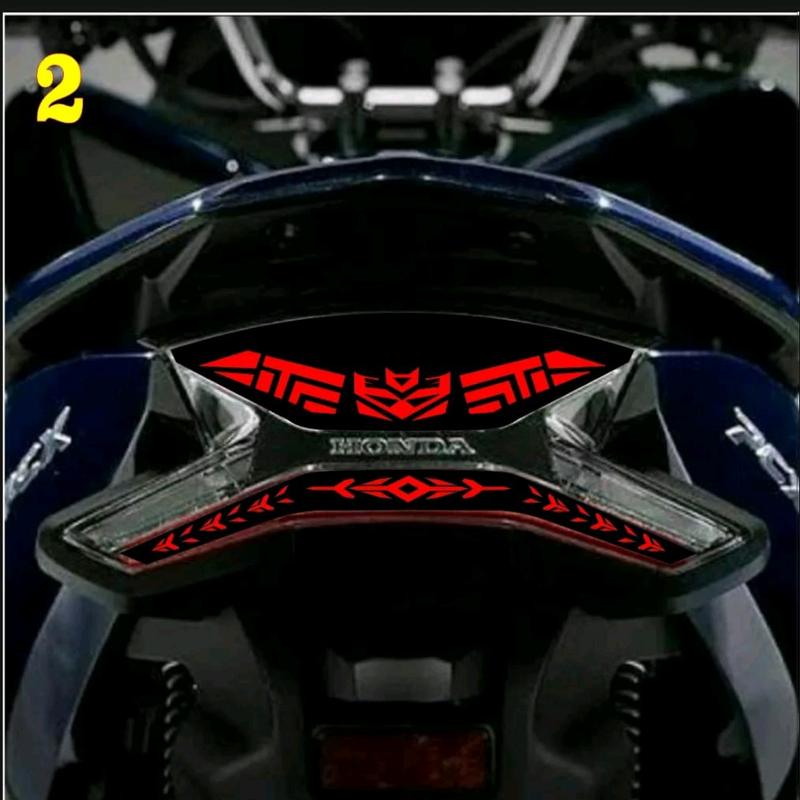CUTTING STIKER STOPLAMP LAMPU BELAKANG MOTOR PCX 150 / BISA CUSTOM / COD Motorcycle 2