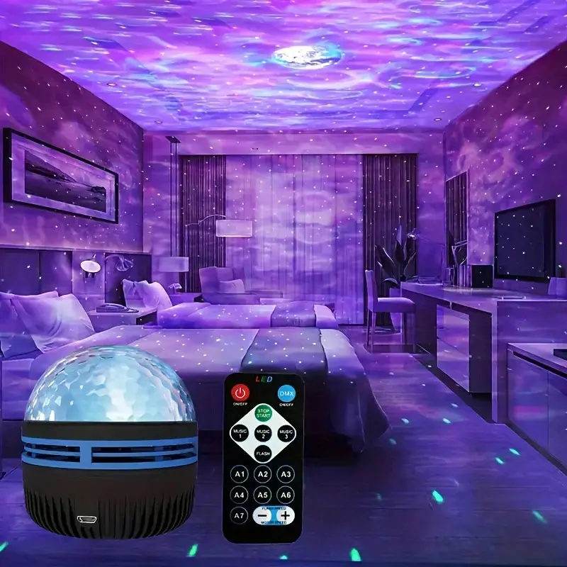 Giao Hàng Trong Vòng 24 Giờ Đèn Chiếu Bầu Trời Đầy Sao Galaxy Điều Khiển Từ Xa USB Đèn Ngủ Nhiều Màu Xoay Cho Phòng Ngủ Trang Trí Giáng Sinh Xung Quanh