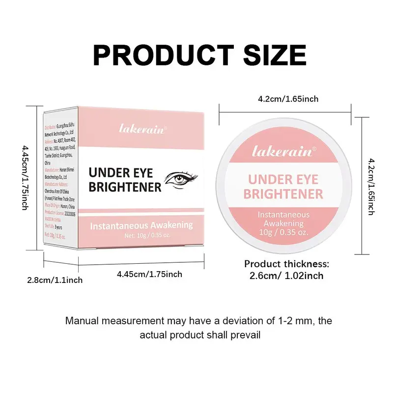 Under Eye Brightener, 2 Counts Moisturizing Eye Cream, Eye Care Product for Women & Men, Daily Skincare Product for Daily Use, Mother's Day Gift 3