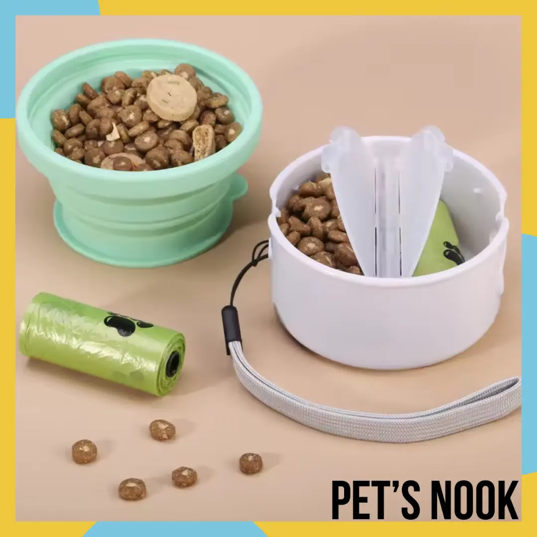 Dapper Pets 3-in-1 Pet Bowl & Container