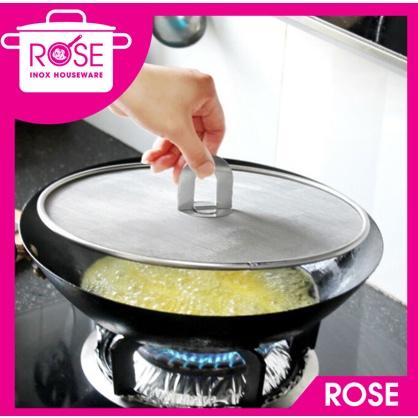 Nắp lưới đậy chảo chống văng dầu mỡ inox đủ size 25cm - 29cm - 33cm cao cấp