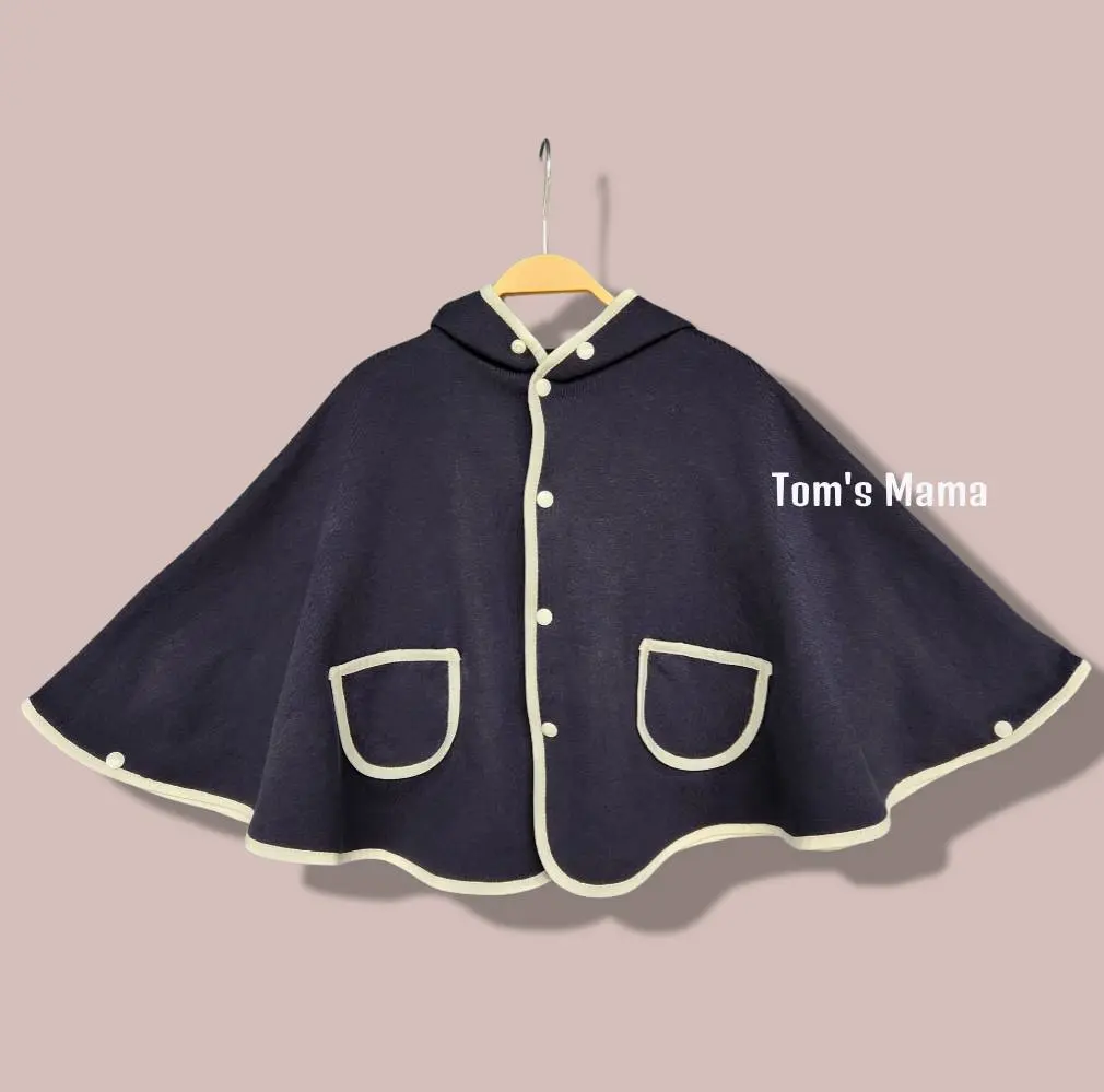 Áo choàng chống nắng cho bé Tom's Mama từ sơ sinh đến 7 tuổi, vải da cua da cá cotton 1 lớp dày dặn