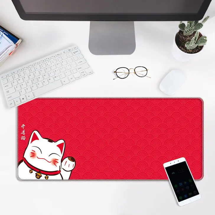 Lót chuột cỡ lớn 80x30cm, miếng lót bàn phím full bàn dày 3mm sắc nét bo viền chắc chắn 1