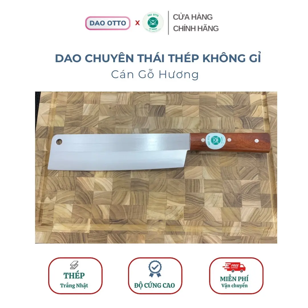 Dụng cụ nhà bếp dao chuyên cắt thái thịt, rau củ quả ...thép trắng không gỉ