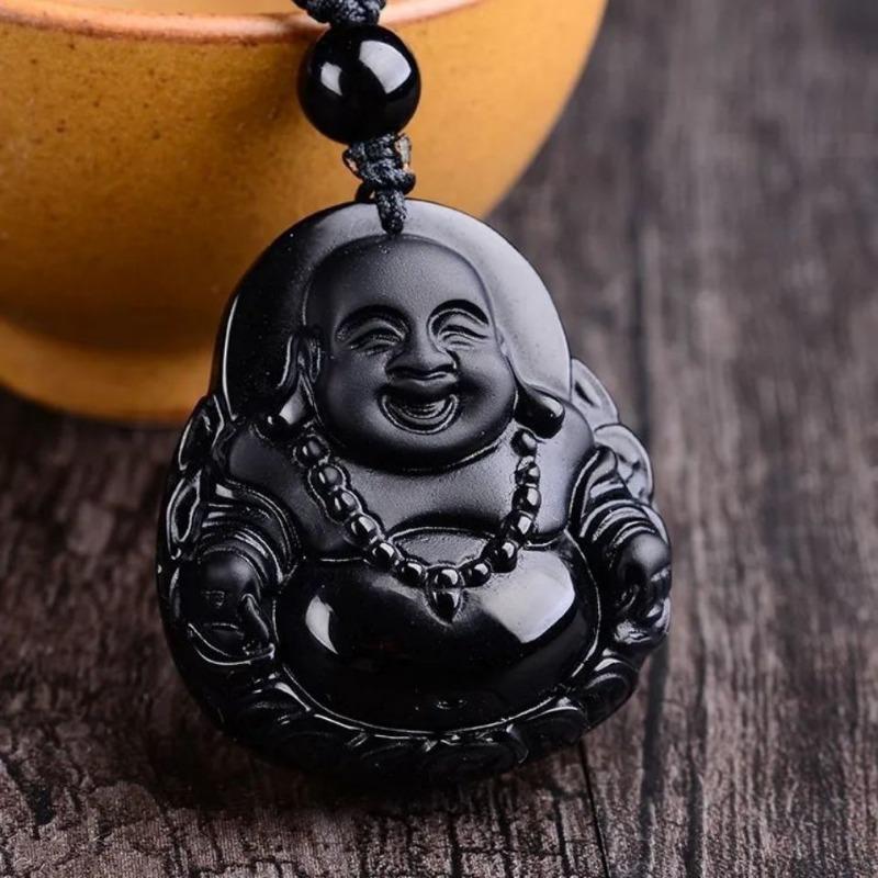 Product Introduction of Mặt Dây Chuyền Hình Phật, Chất Liệu Obsidian Tự Nhiên, Thiết Kế Đơn Giản Và Dễ Phối Đồ Thời Trang Và Tươi Mới, Thích Hợp Sử Dụng Hàng Ngày Và Đi Chơi, Đa Năng 4