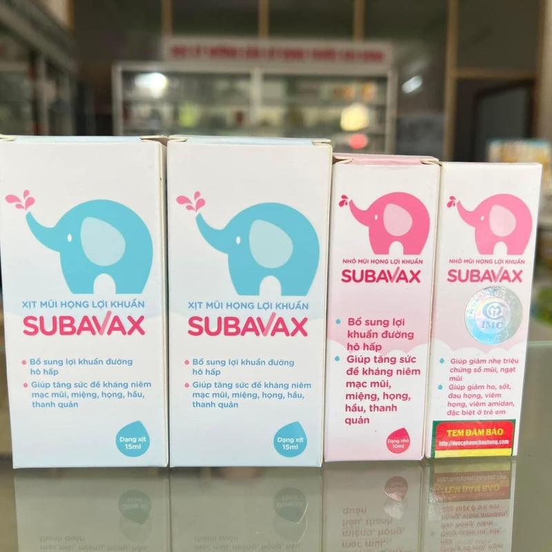 ￼Xịt, nhỏ mũi họng lợi khuẩn Subavax bổ xung lợi khuẩn đường hô hấp, tăng sức đề kháng đường hô hấp 0