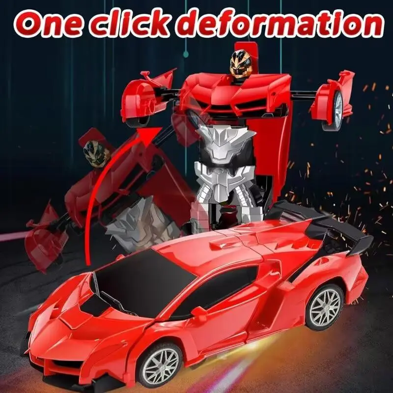 Remote Control Transformer Robot Car, 1 Box Multifunctional Remote Control Car, Cool Light Race Car Toy, Birthday Gift for Boys & Girls, Christmas Gift 2