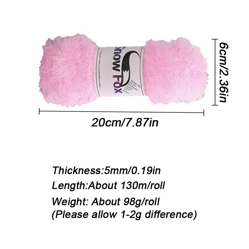 Product Introduction of 98g/Roll Double-Sided Fluffy Knitting Yarn DIY Hat Scarf Sweater Winter Warm Crochet Thread DIY Sewing Accessories 10