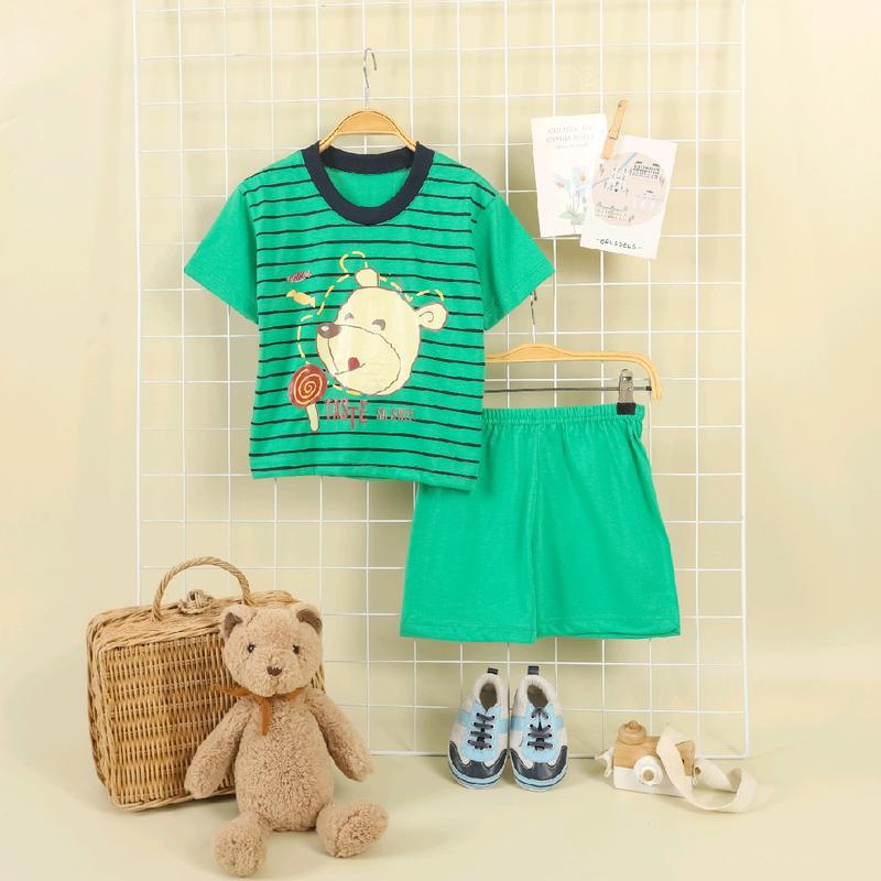 Stripi Series Setelan Tangan Pendek (3302) Fashion lucu kaosanak salur 5
