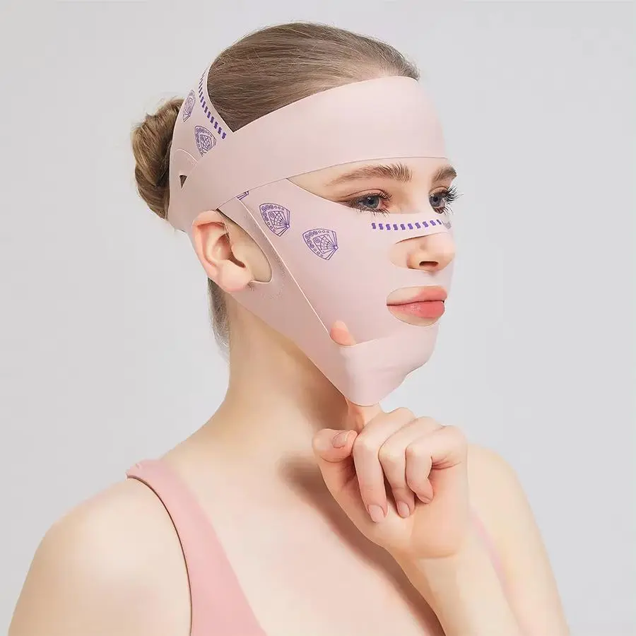 3 Layer Pressure Face Lifting Mask, Soft Face Lifting Strap, Facial Sculpting Lifting Band, Skin Care Tool for Women