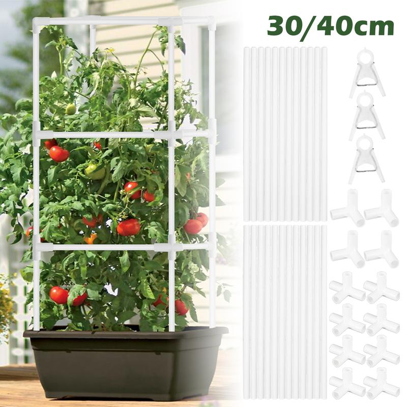 Flower Stand for Flower Pot DIY Flower Holder White Plastic Flower Potted Holder Rack Detachable Garden Container Supports Rack Easy to Assemble for Indoor Outdoor Garden Home 951B0 0