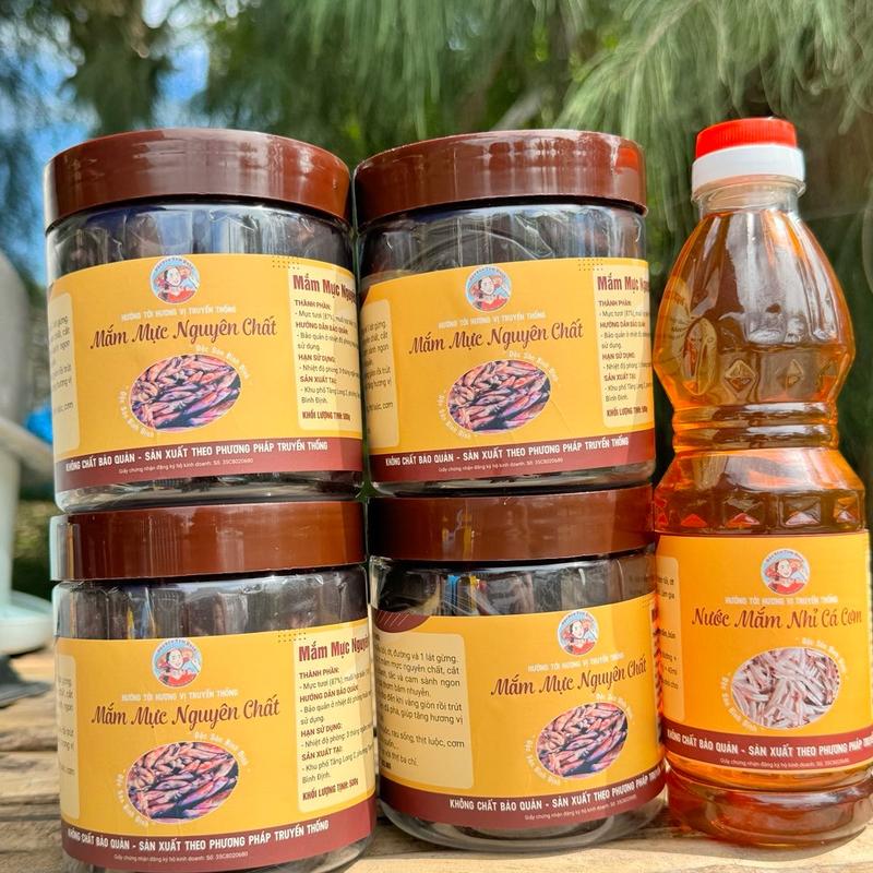  2 ký mắm mực tặng chai mắm nhỉ ngon nửa ký 