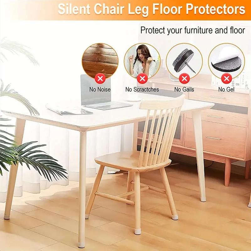 Chair Leg Cover, 16pcs Anti-slip Wear-resistant Chair Leg Protector, Floor Protector for Home Living Room Bedroom Dining Room Office School 6