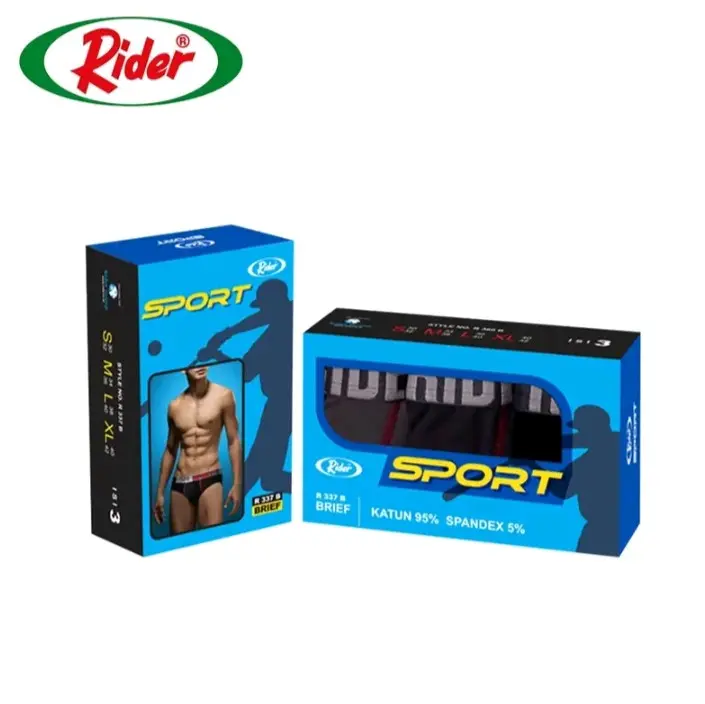 3 pcs Celana dalam dewasa Rider R337 / CD pria dewasa 2