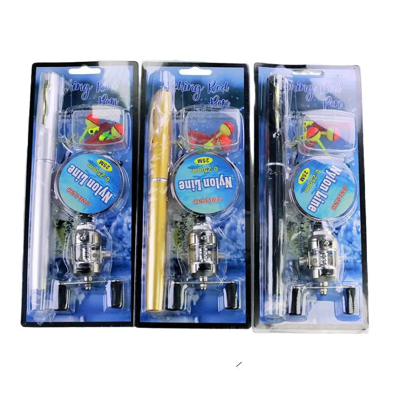 Fishing Rod & Reel Combo with Accessories, 1 Set Portable Pocket Size Fishing Rod Pen, Fishing Accessories for Outdoor 6