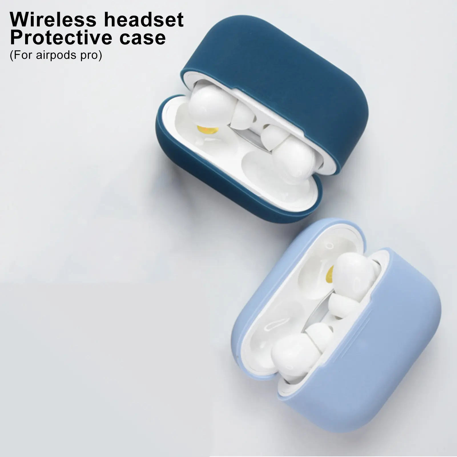 Fw.Q-Anti-falling Wear-resistant Solid Color Earphone Storage Pouch for AirPods Pro