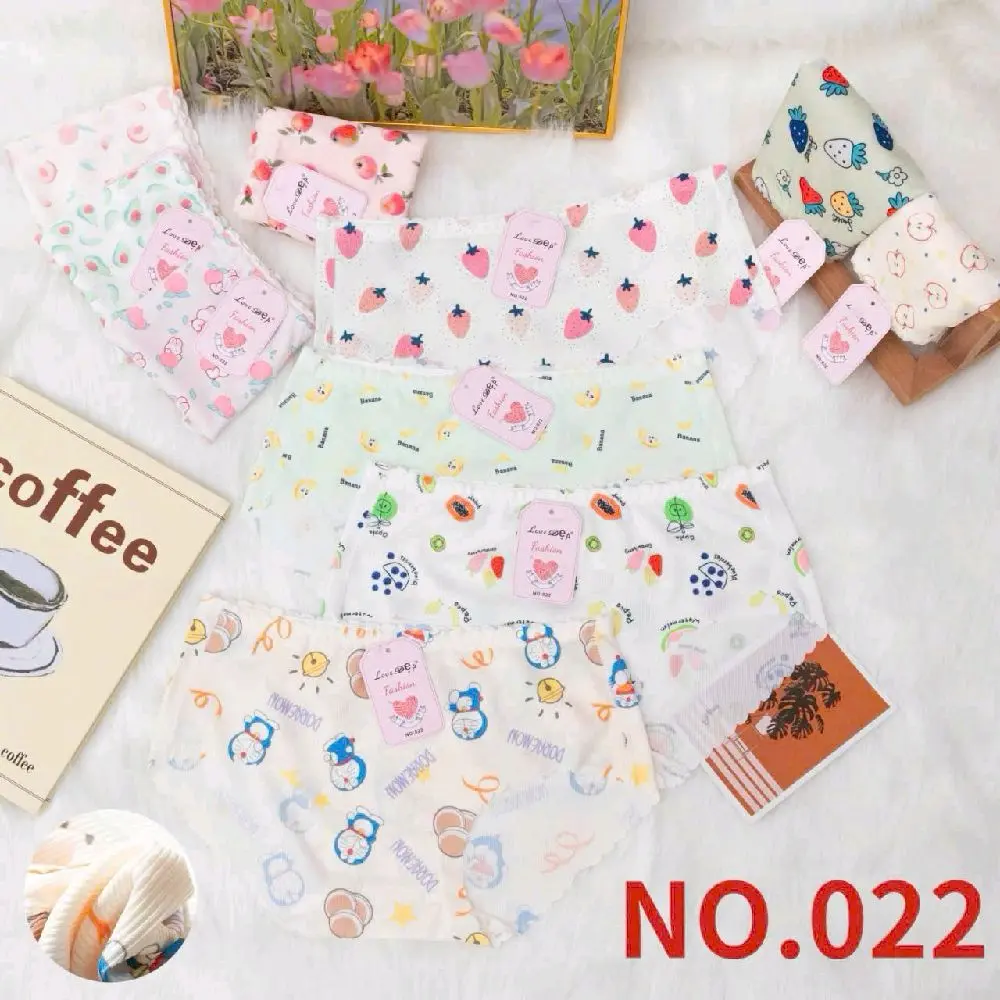 Combo 5-10 Quần Lót Nữ Hoạ Tiết Hoạt Hình Chất Liệu Su Đúc N022