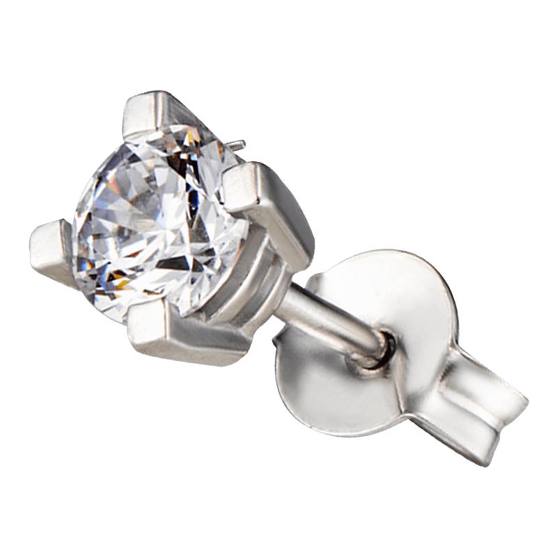 Bông tai nam Bạc đính đá MANCODE by PNJ My Man XM00K000180