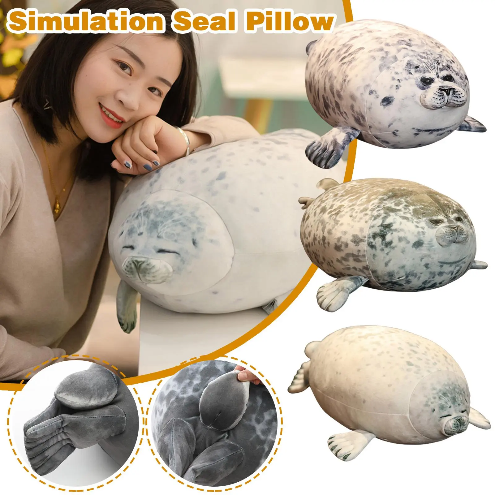 Búp Bê Sư Tử Biển Nhồi Bông Con Dấu Mũm Mĩm, Đồ Chơi Động Vật, Dễ Thương Và Sáng Tạo, Gối Đại Dương, Búp Bê Nhồi Bông Thích Hợp Cho Trẻ Em, Z6T9