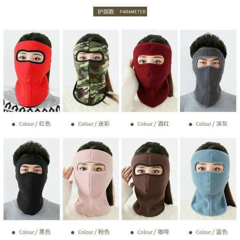 Khẩu Trang Ninja Vải Nỉ Dán Gáy Che Kín Mặt Tai,Chống Nắng,chống rét loại trùm cổ Che Mặt khan trumdau