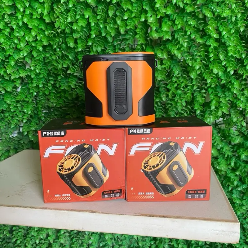 Quạt điều hoà mini kẹp thắt lưng và đeo cổ , có đèn chiếu sáng 4