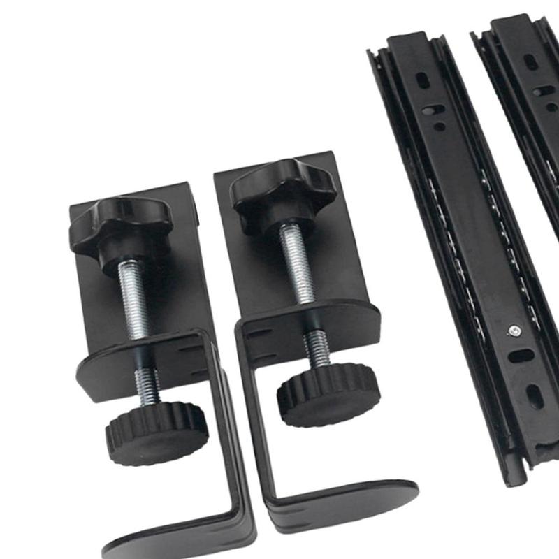 Product Introduction of Keyboard Clamp Rail Set under Desk Keyboard Organizer Clamp for Gaming Desk 1