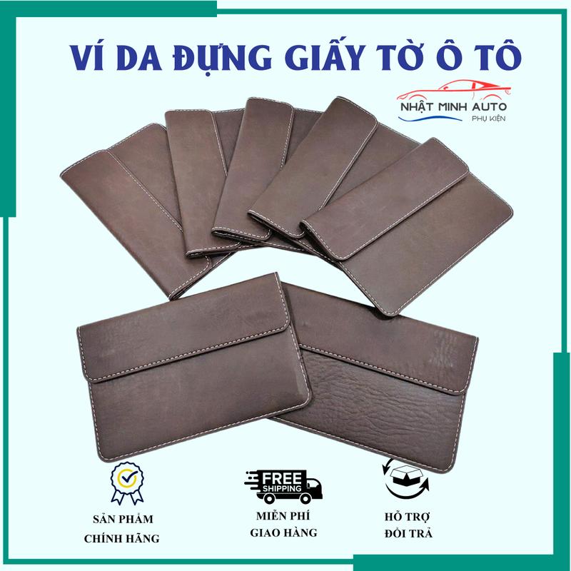 Ví da đựng đăng kiểm, giấy tờ ô tô, da PU cao cấp có in loogo hãng xe, bóp đựng giấy tờ xe hơi.   Nam Wallet