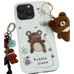 Snail Bear Compatible with 16 15 Pro Max Apple Phone Case 14 Pro Max 13/12 11 Double Layer XR/XS Creative