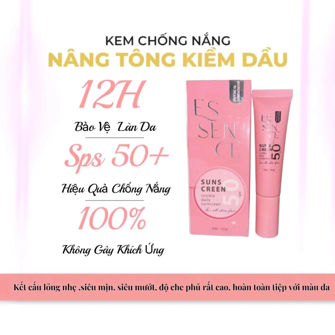 KEM CHỐNG NẮNG NÂNG TONE KIỀM DẦU SUNCREEN