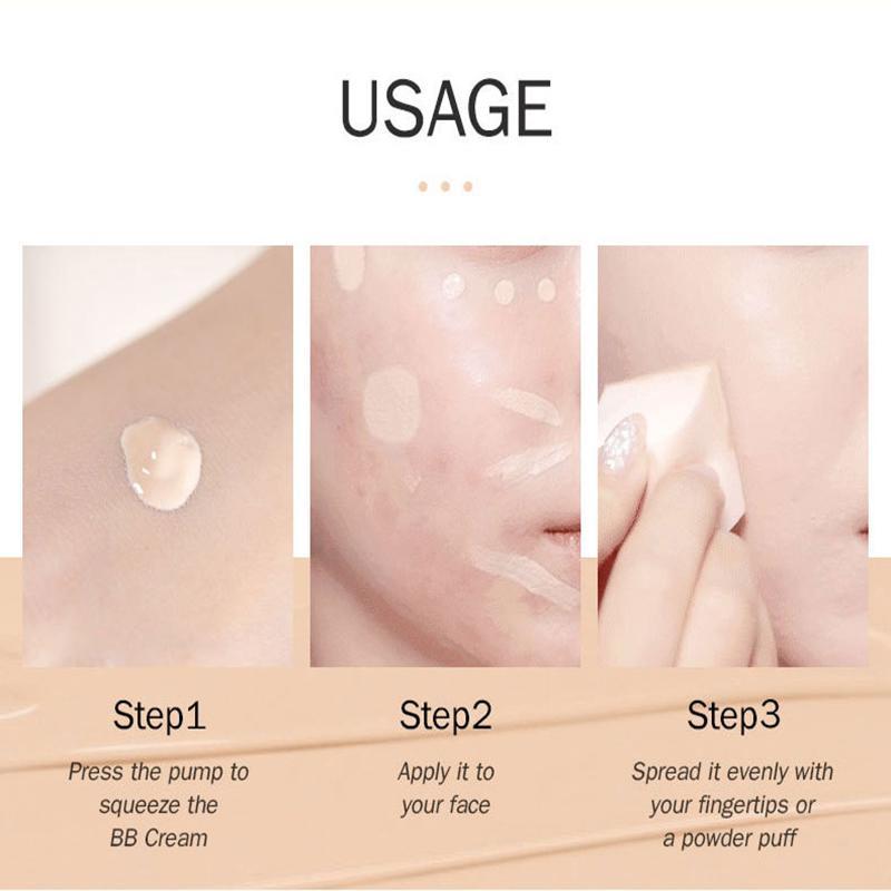 Long-Wearing BB Cream, Hydrating Concealer BB Cream, Lightweight and Smooth Makeup Foundation, Moisturizing Sunscreen, Facial Color Correcting Cream 1