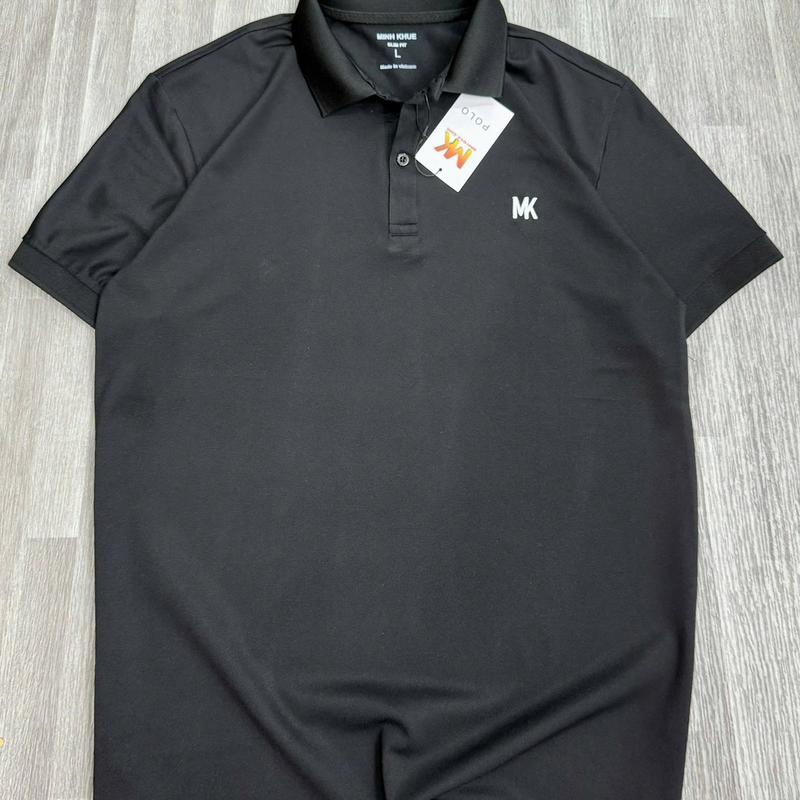 Áo polo Nam Minhkhue trơn basic, cổ bẻ logo thêu ngực , nhiều màu thoáng mát - size M-L -XL 2