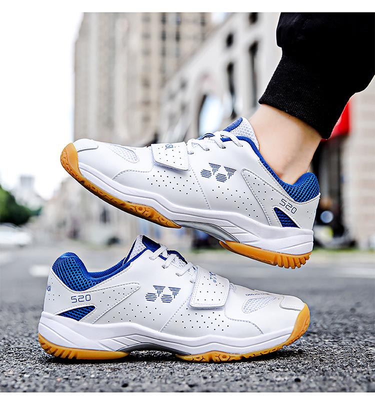 Product Introduction of In Stock Professional Badminton Shoes Volleyball Shoes Tennis Shoes in Stock Professional Badminton Shoes Volleyball Shoes Tennis Shoes New Casual Badminton Shoes Breathable Non-Slip Men's and Women's Lightweight Table Tennis Sneaker Tennis Training Shoes 12