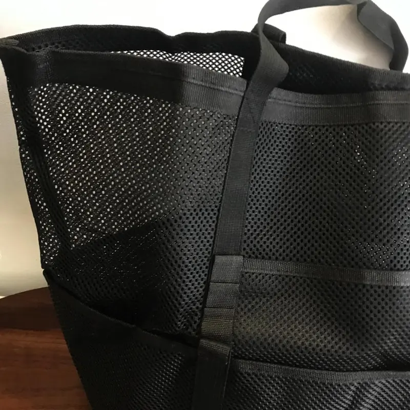 Large Capacity Mesh Beach Bag, 1 Count Portable Folding Mesh Beach Bag, Outdoor Sports Storage Bag for Swimming & Beach 6