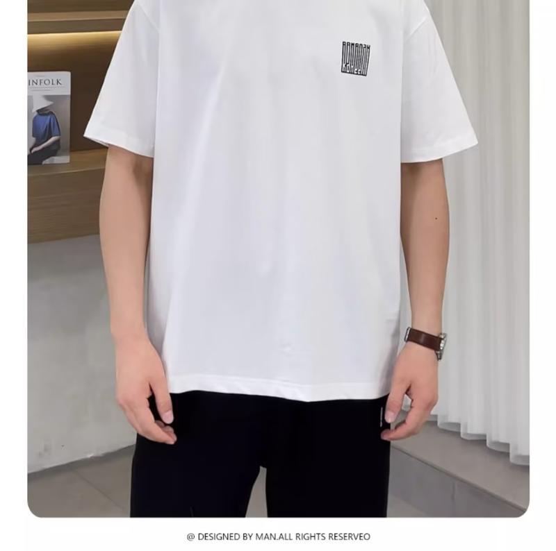 Product Introduction of Hong Kong Style Short Sleeve T-shirt Men's Summer Loose Ins Fashion Brand Men's Tops Boys Clothes Half Sleeve T-shirt Men's 6