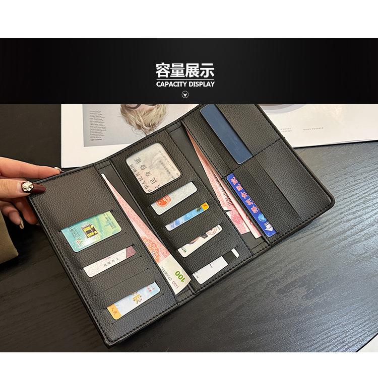 Product Introduction of Ladies' Short, High Appearance, Multi Slot, Three Fold Buckle, Hand-held Long Wallet 7